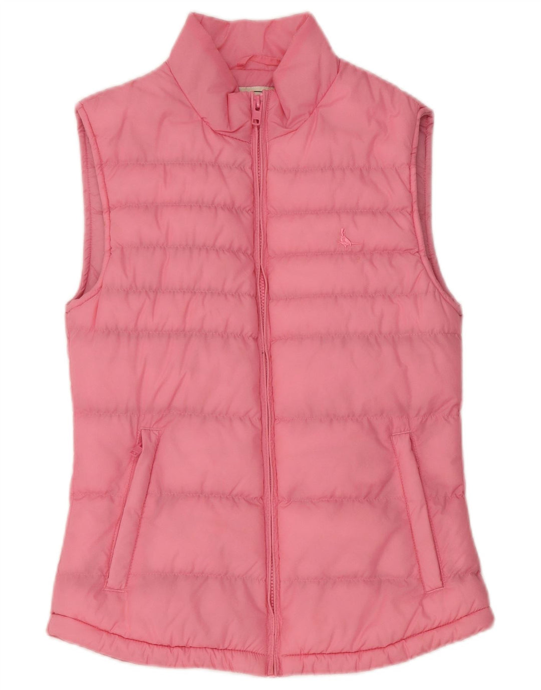 Jack Wills Womens Polstret Gilet UK 8 Small Pink Nylon