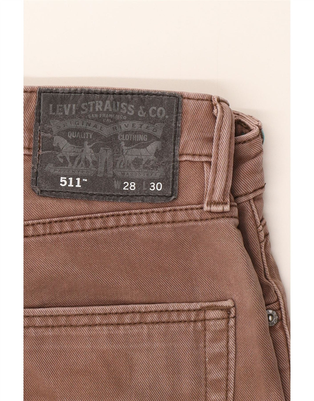 Levi's Herre 511 Slim Jeans W28 L30 Brun Bomuld