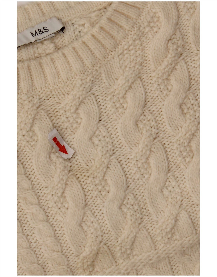 Marks & Spencer dame sweater med rund hals i overstørrelse UK 18 XL Hvid