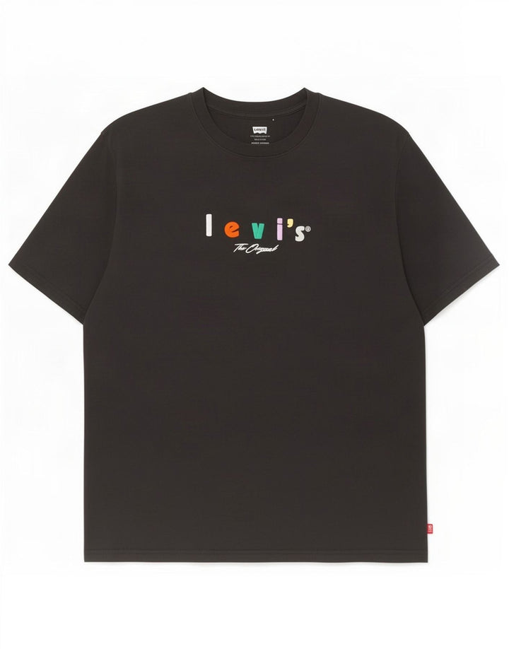 Levi's Herre grafisk T-shirt top mellem sort bomuld