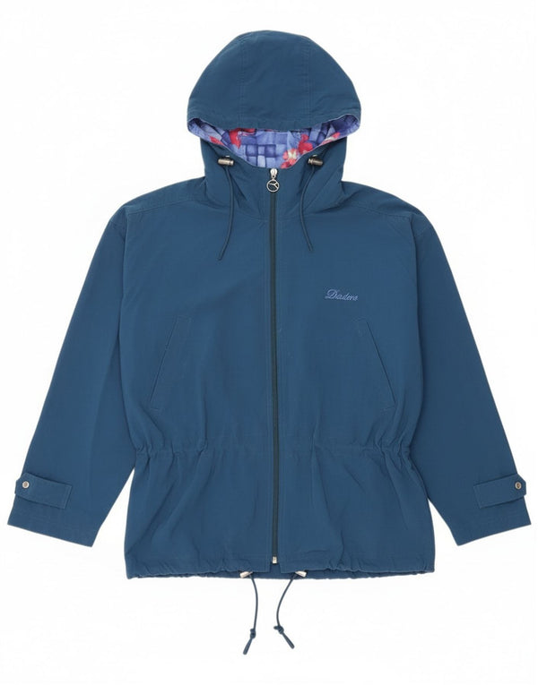 Diadora Dame Oversized Hætte Regnjakke UK 14 Medium Blue Polyamide