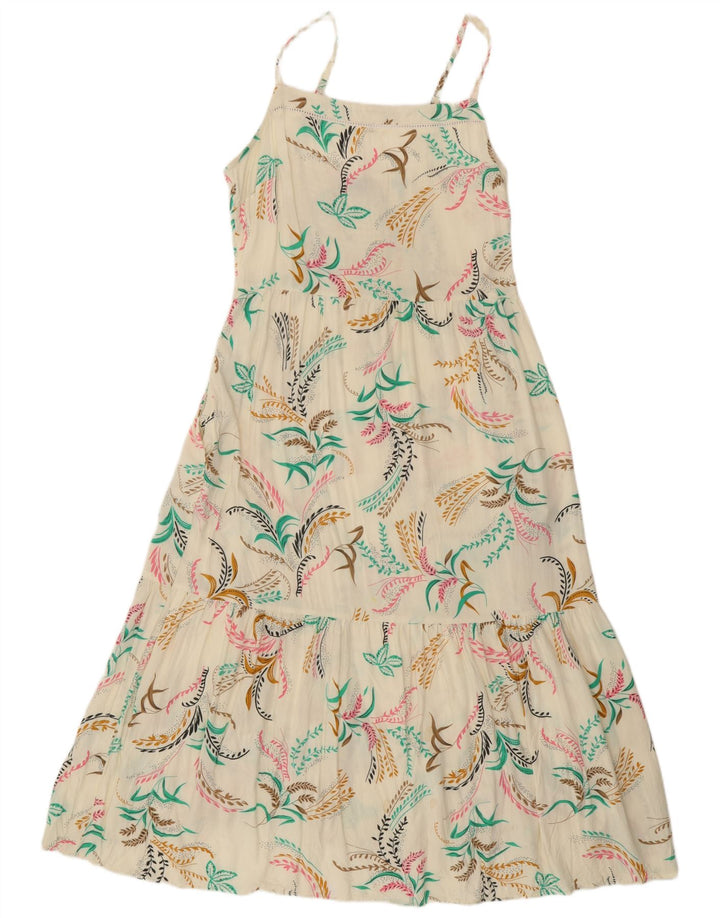 Marks & Spencer Dame Sundress UK 12 Medium Off White Floral Viscose