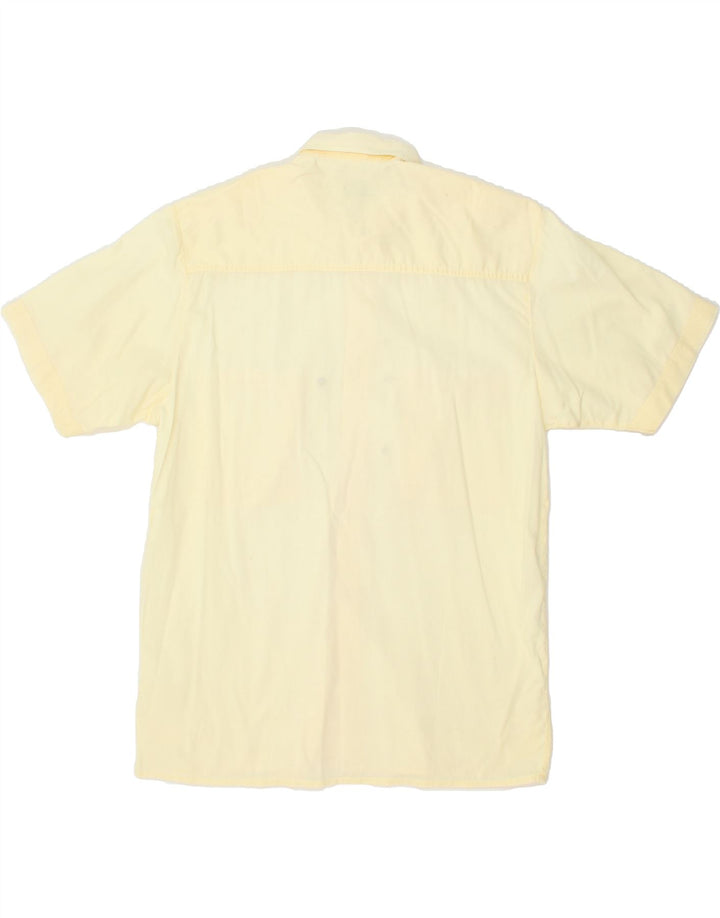 VINTAGE Mens Short Sleeve Shirt Large Yellow Vintage Vintage and Second-Hand Vintage from Messina Hembry 