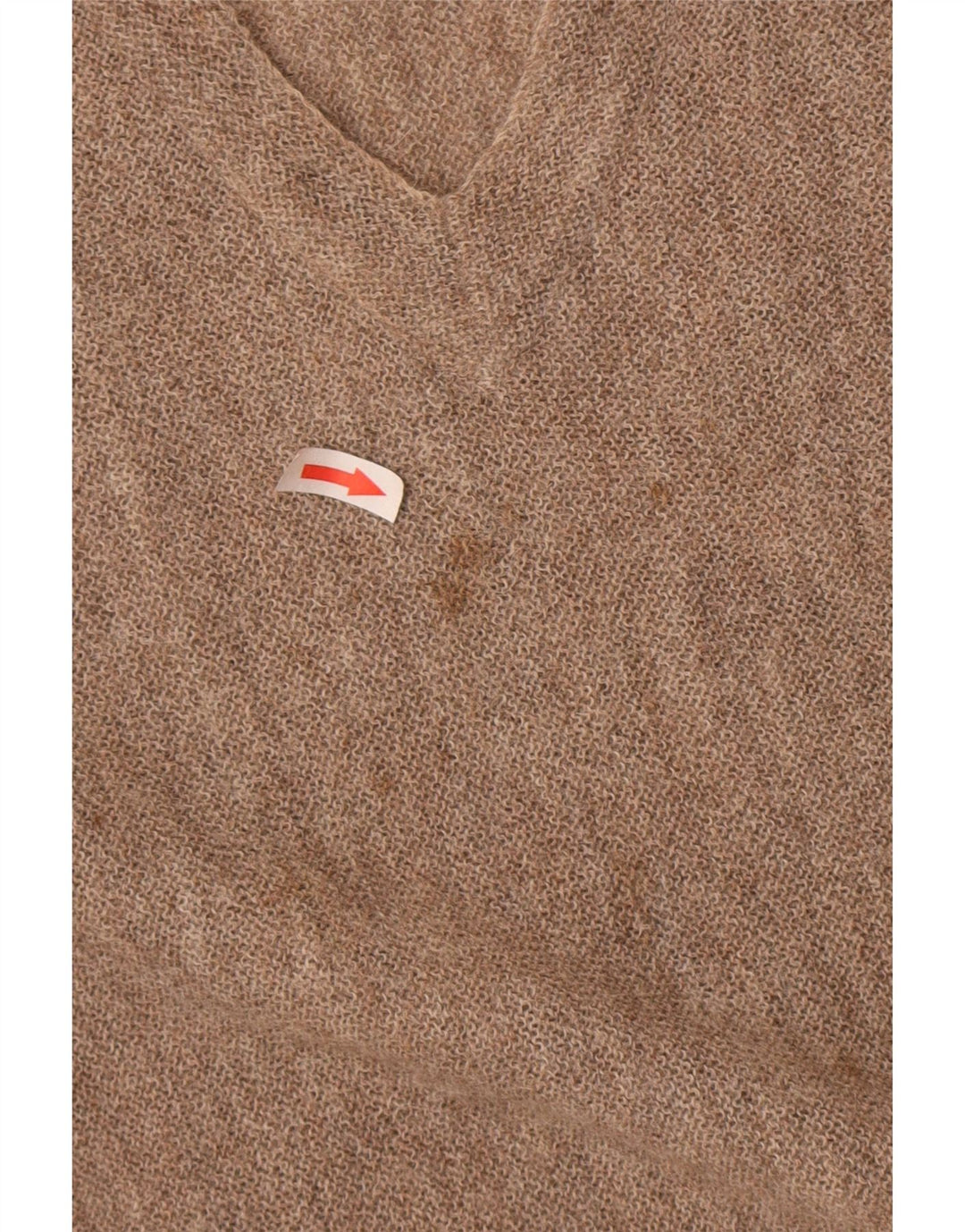Trussardi Herre V-hals sweater XL Brun Alpaca uld