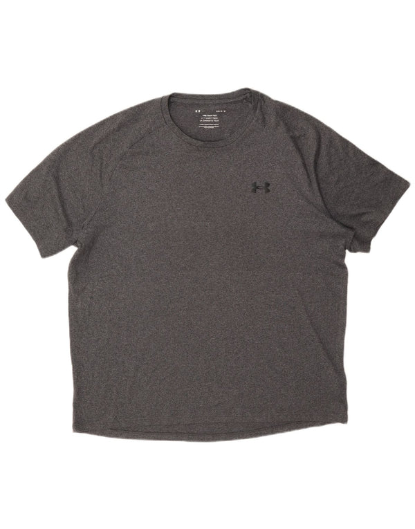 Under Armour Mens T-Shirt Top Large Grey Polyester