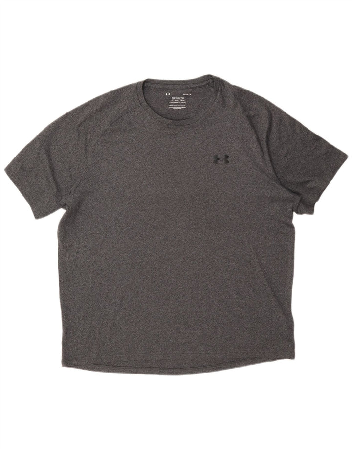 Under Armour Herre T-Shirt Top Stor Grå Polyester