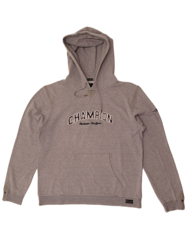 Champion Herre grafisk hættetrøje Jumper XL Grå Flecked Bomuld