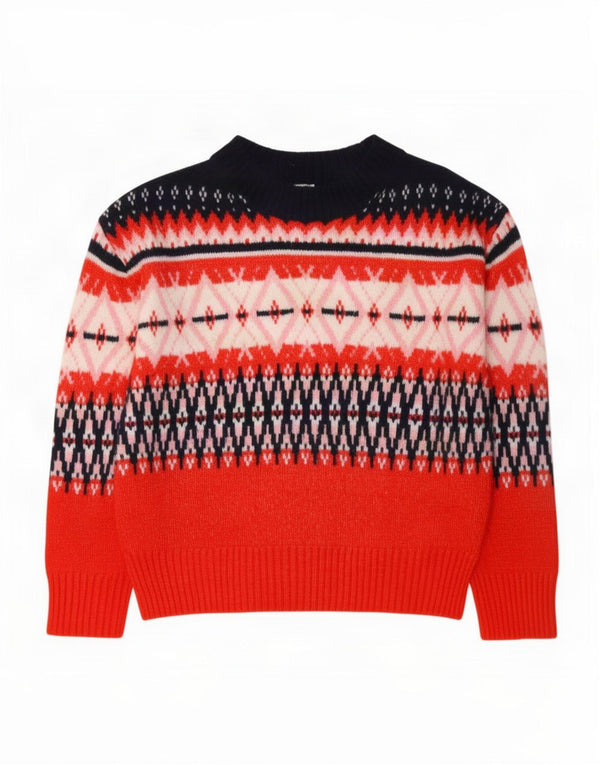 Marks & Spencer Dame sweater med rund hals DK 10 Small Red Fair Isle