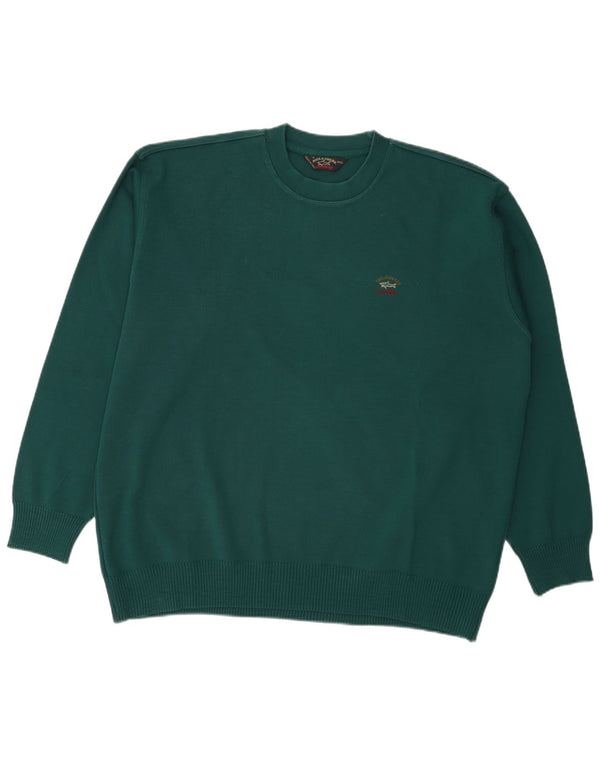 Paul & Shark Herre Crew Neck Jumper Sweater 3XL Grøn uld