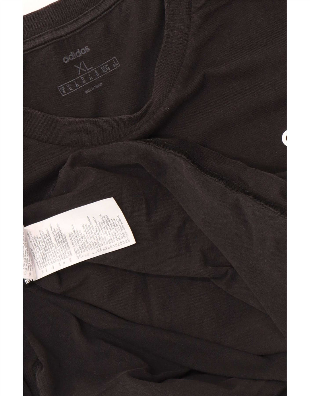 Adidas Herre T-Shirt Top XL Sort Bomuld