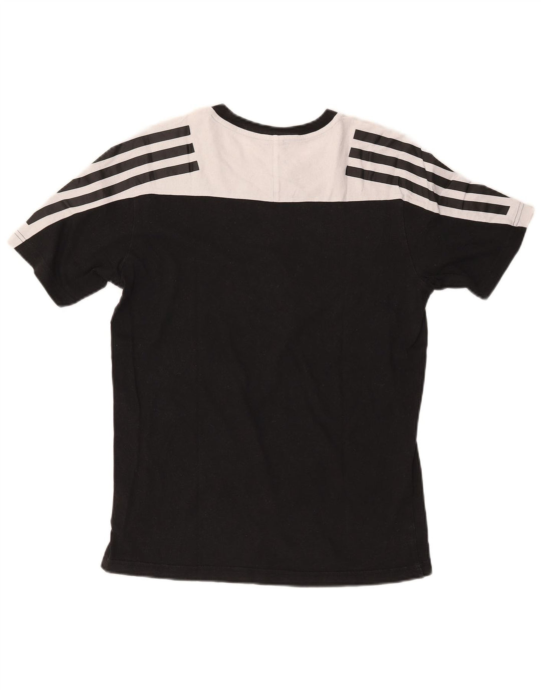 Adidas Herre T-Shirt Top Lille Sort Colourblock Bomuld