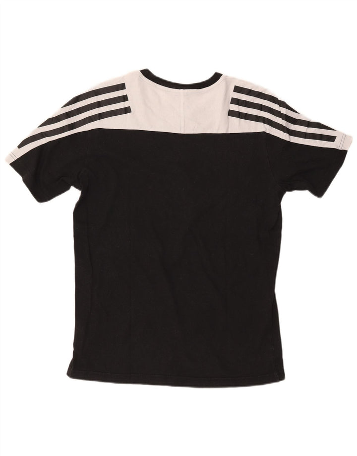 Adidas Herre T-Shirt Top Lille Sort Colourblock Bomuld