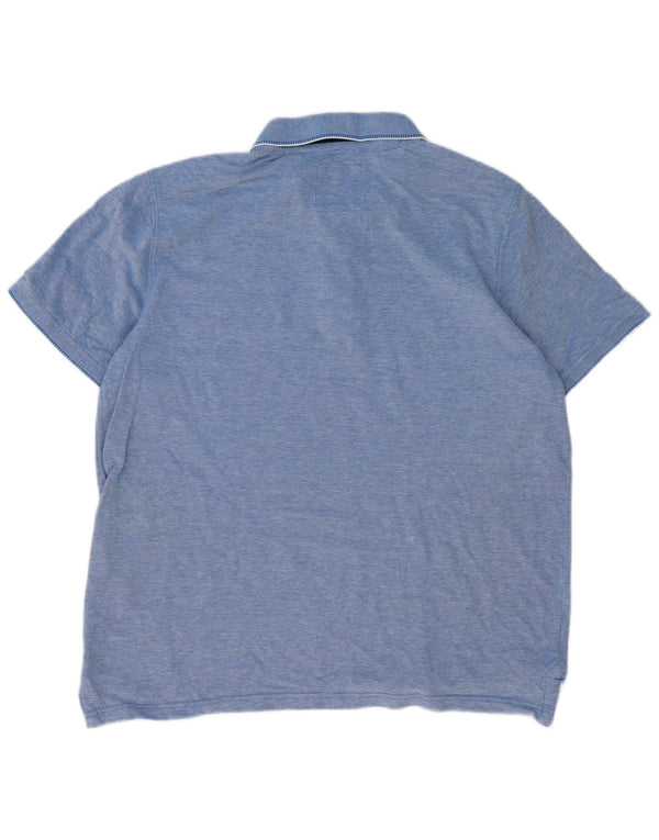 Crew Clothing Herre poloshirt 2XL Blå Bomuld