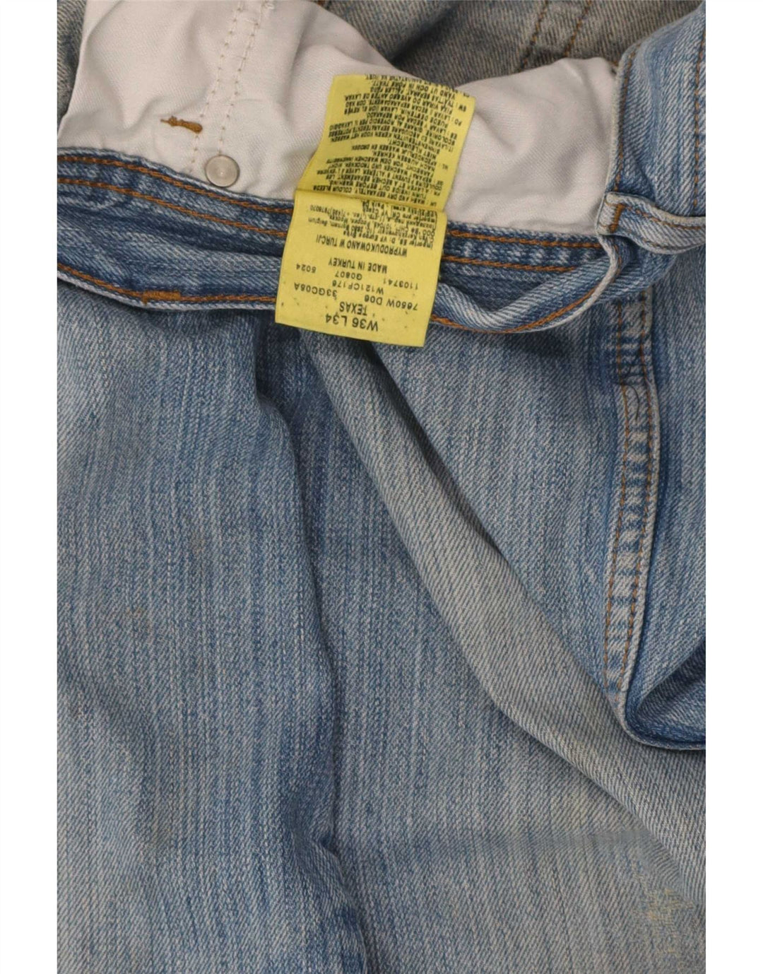 Wrangler Herre Texas Straight Jeans W36 L34 Blå Bomuld