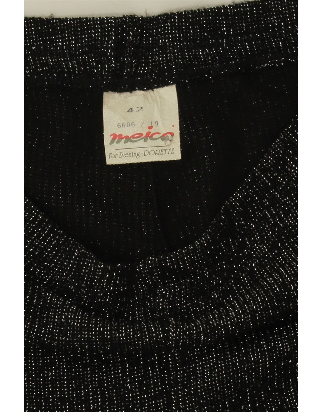 Meico Womens Leggings IT 42 Medium Black Flecked Polyacrylic