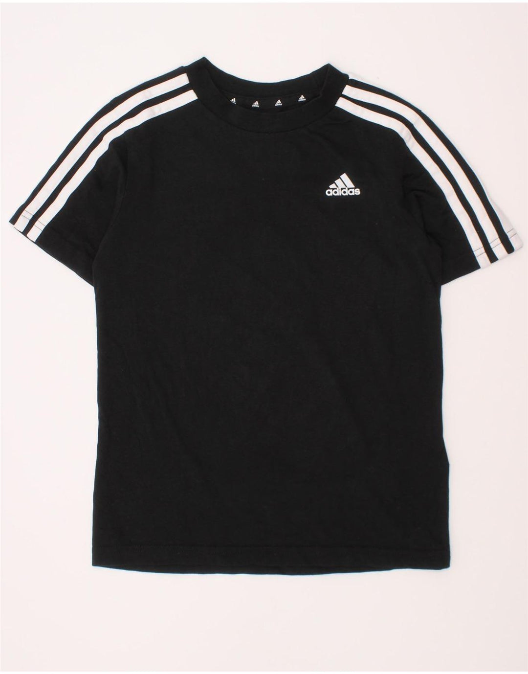 Adidas Boys T-Shirt Top 7-8 år Sort Bomuld