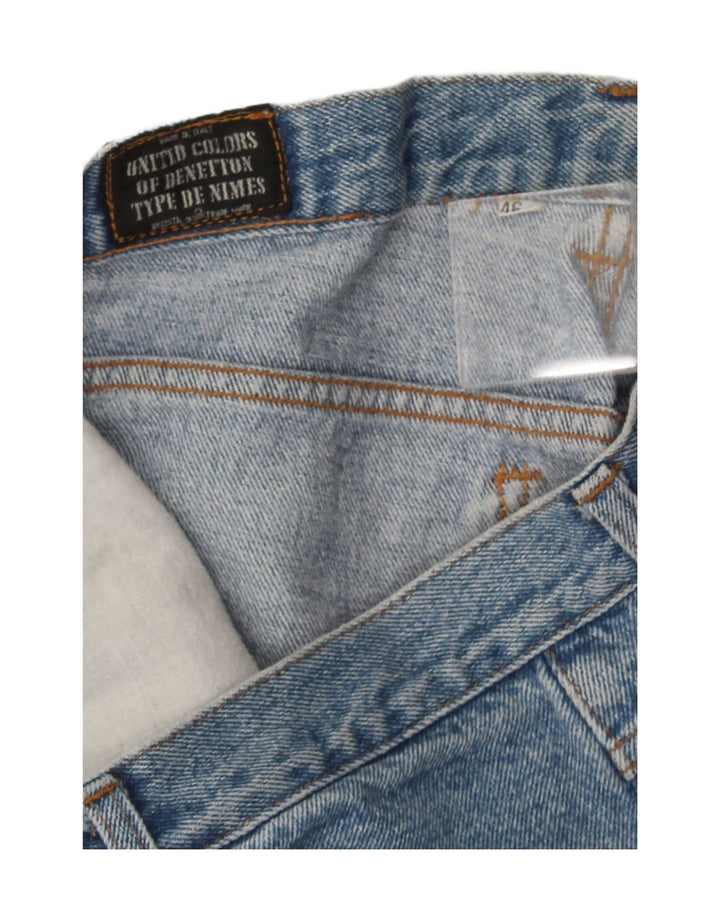 Benetton Herre Straight Jeans IT 46 W33 L30 Blå Bomuld