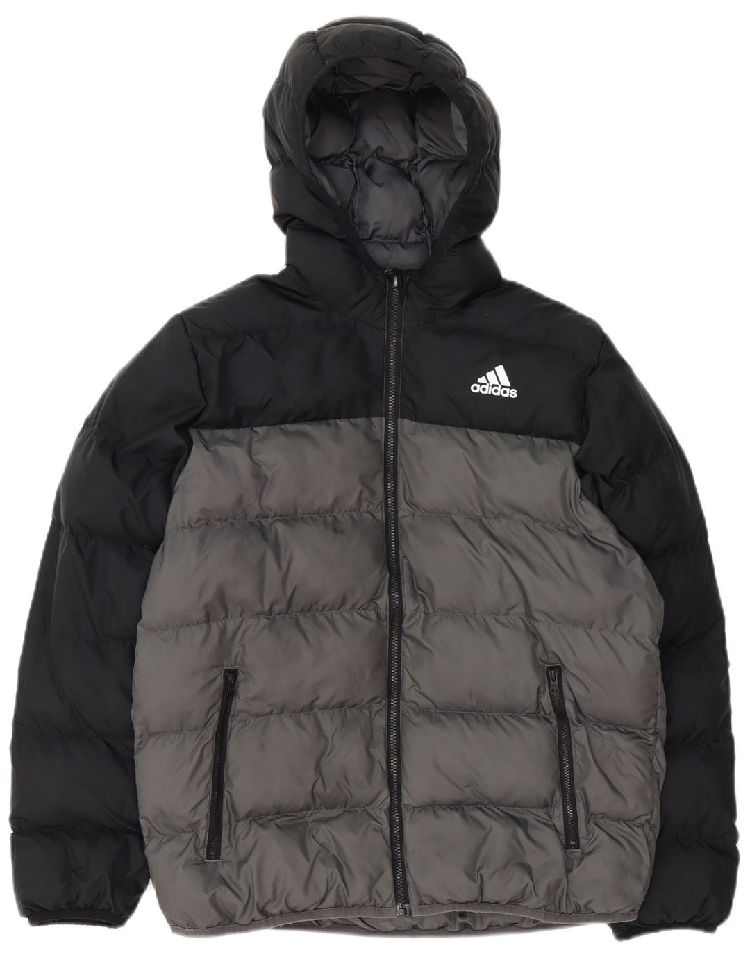 Adidas hættejakke til drenge 13-14 år Grå Colourblock