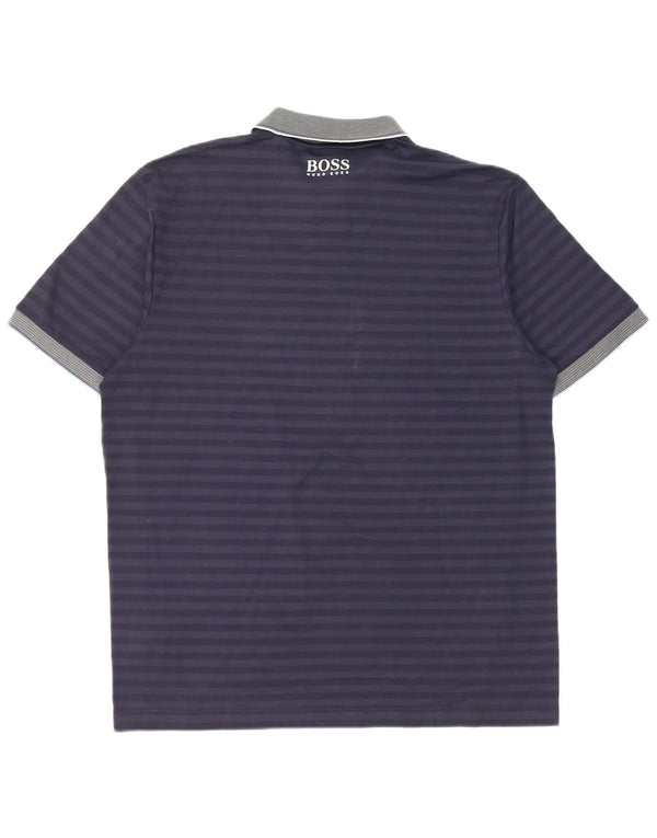 Hugo Boss Herre Martin Kaymer Polo Shirt XL Navy Blue Colourblock Bomuld