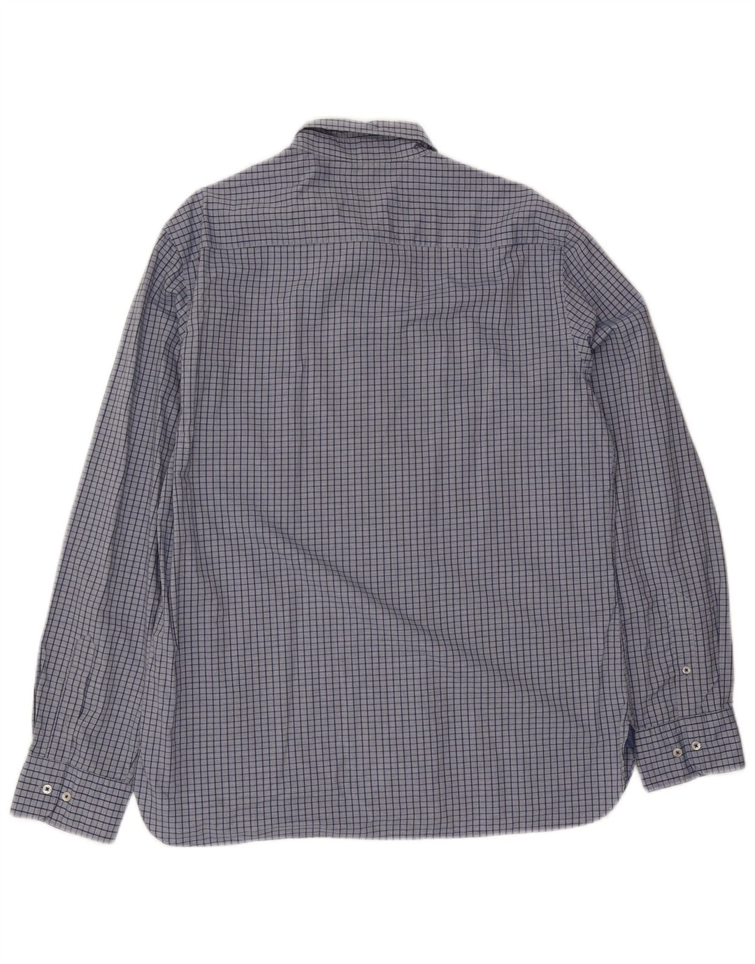 Massimo Dutti Herre Casual Fit skjorte XL blå ternet bomuld