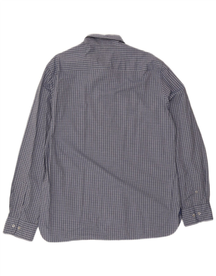 Massimo Dutti Herre Casual Fit skjorte XL blå ternet bomuld