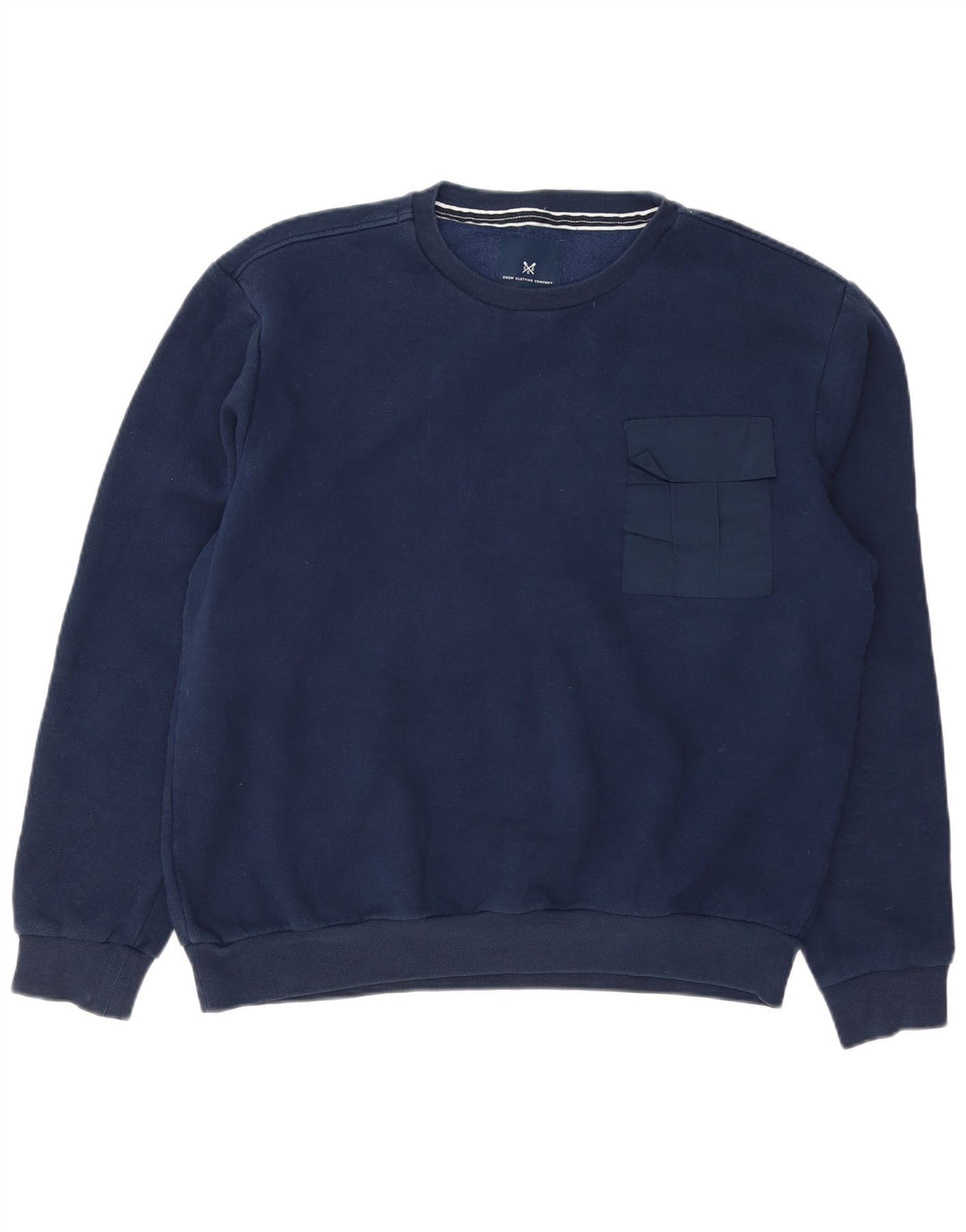 CREW TØJ Herre Sweatshirt Jumper Stor marineblå bomuld