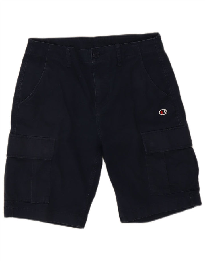 CHAMPION Herre Cargo Shorts Små W28 Marineblå Bomuld