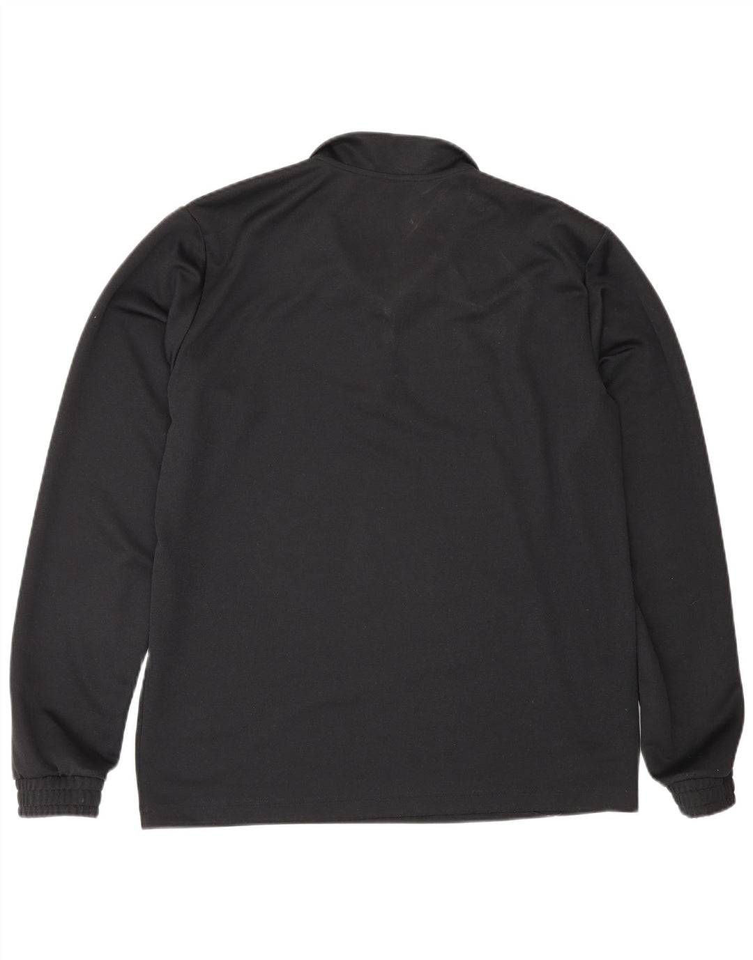 Adidas Herre Zip Neck Top Langærmet Stor Sort Polyester Sports