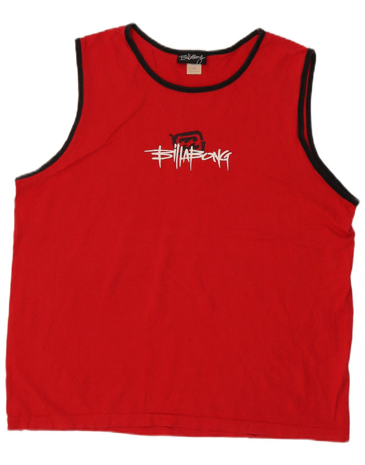 Billabong Herre Grafisk Vest Top XL Rød Bomuld