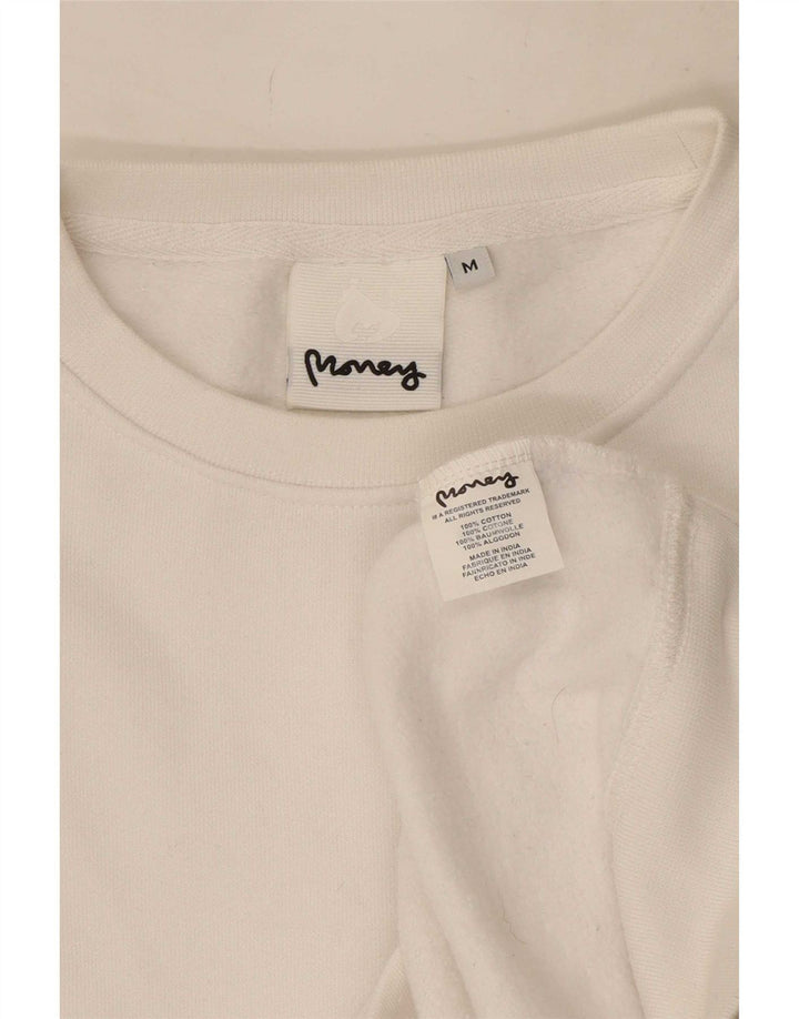 Penge Herre Sweatshirt Jumper Medium Hvid Bomuld