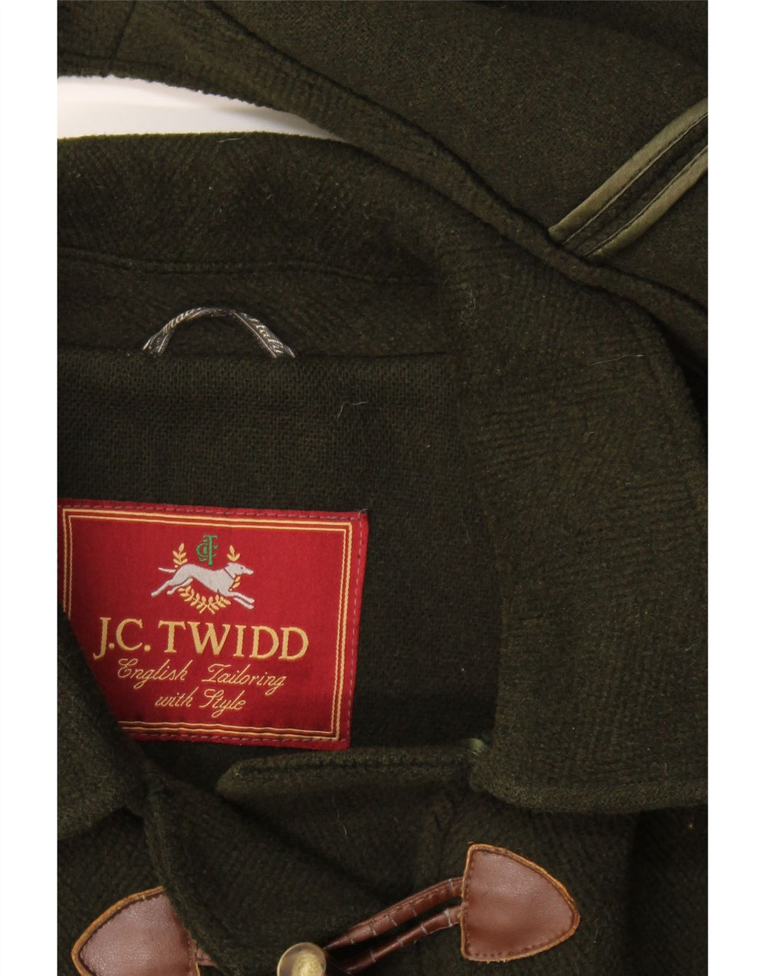 Vintage Dame Hætte Oversized Duffel Coat UK 18 XL Khaki