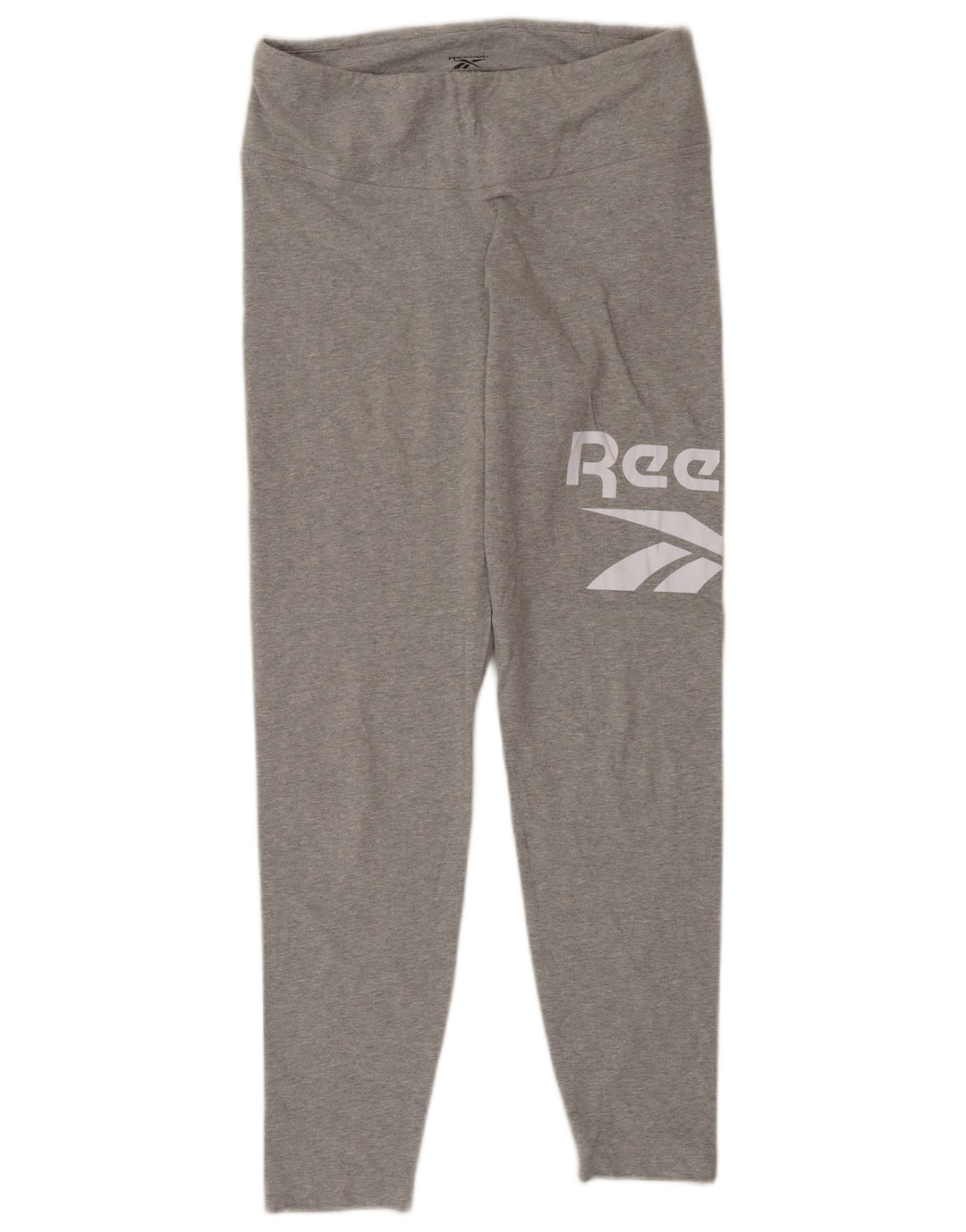 Reebok Womens Grafiske Leggings UK 12/14 Medium Grey Bomuld