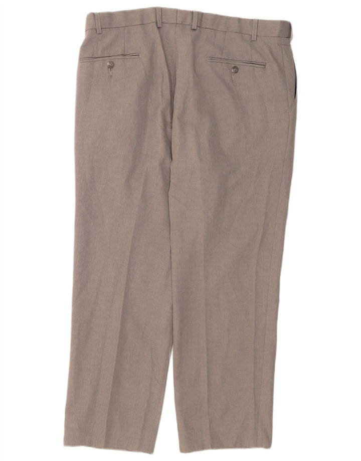 Marks & Spencer Straight Chino-bukser til mænd W38 L28 Grå polyester