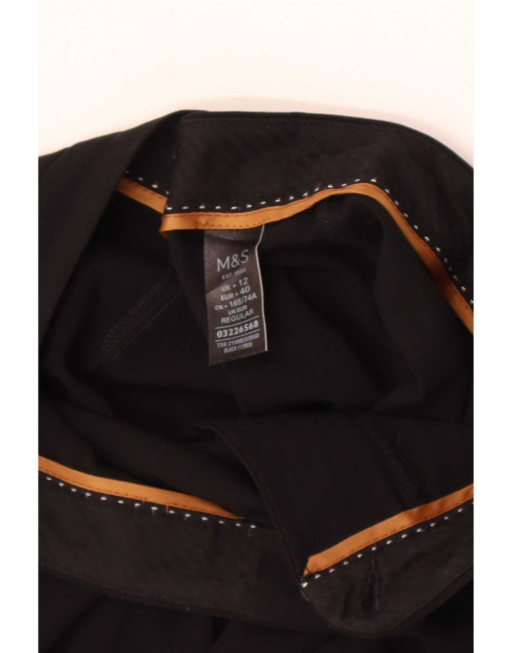 Marks & Spencer Dame Bootcut Suit Bukser UK 12 Medium W30 L27 Black