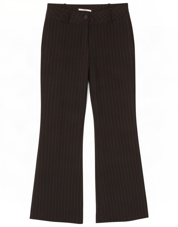 Xanaka Dame Flare Casual Bukser EU 38 Medium W30 L33 Black Pinstripe