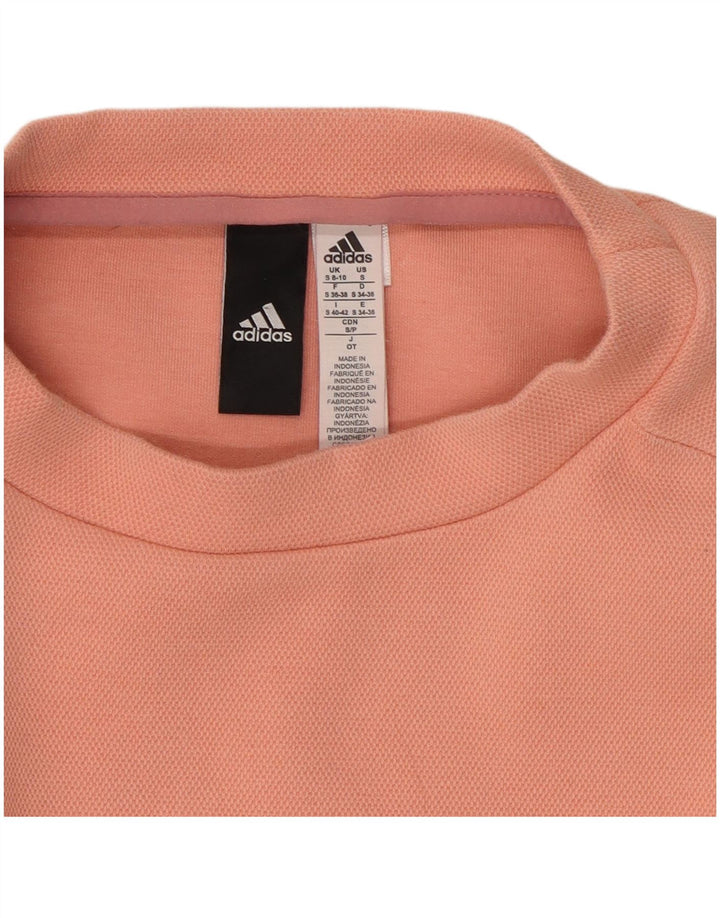 ADIDAS Dame Oversized Sweatshirt Jumper UK 8/10 Small Pink Bomuld