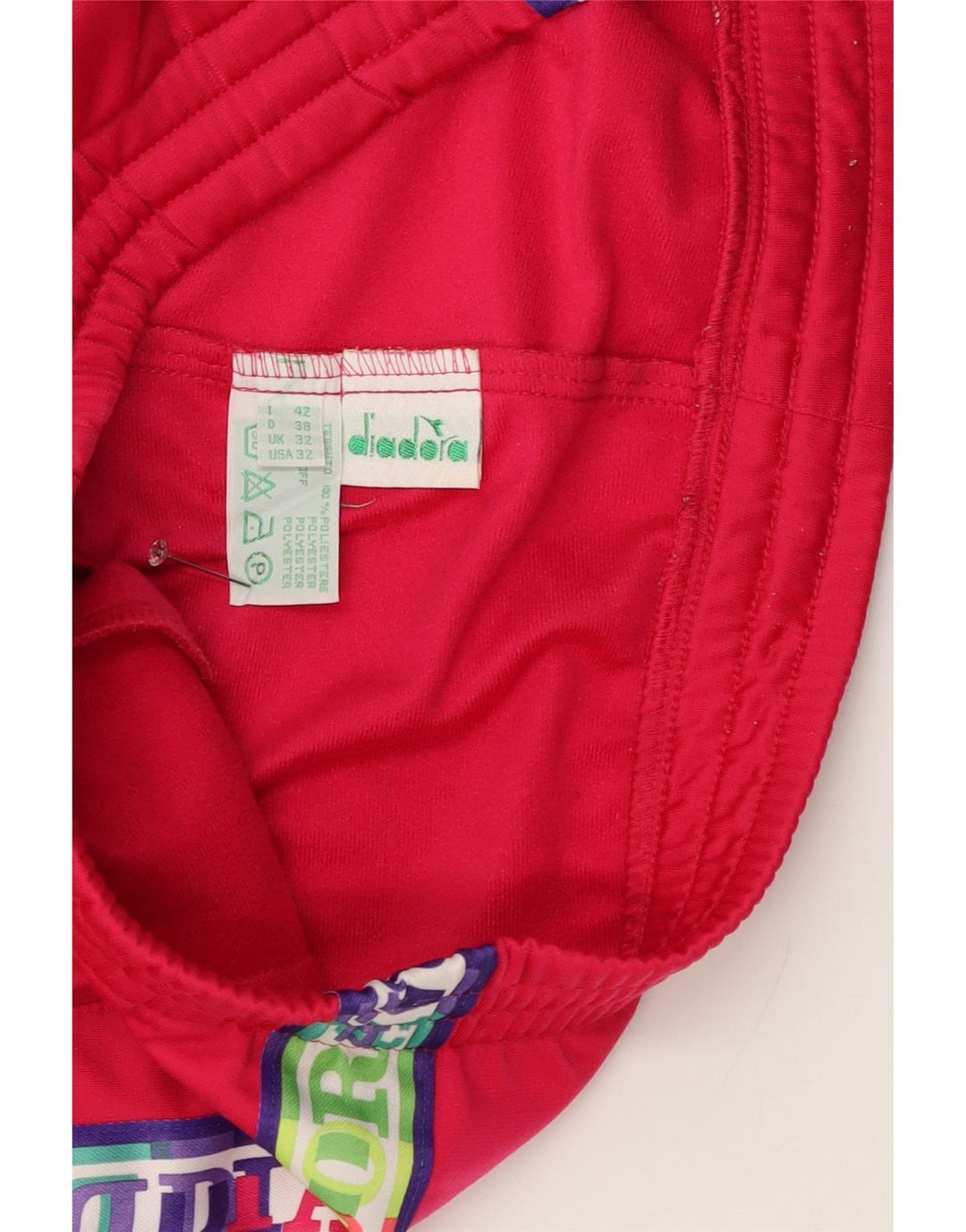Diadora Womens Grafisk træningsdragt Bukser UK 14 Large Pink Polyester