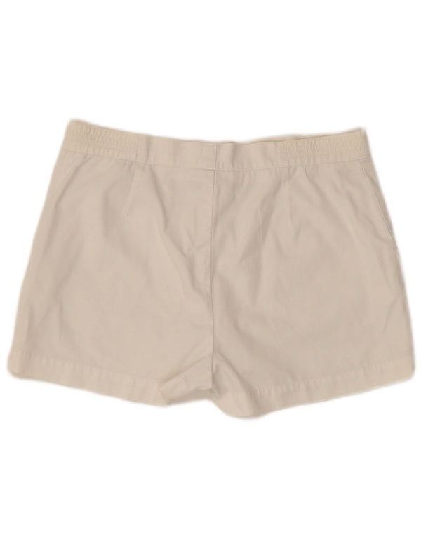 Reebok Womens Graphic Sports Shorts UK 14 Large White Sports