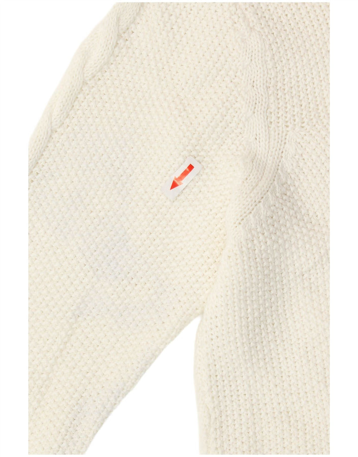 Oasis Dame Boat Neck Jumper Sweater UK 14 Medium White Bomuld