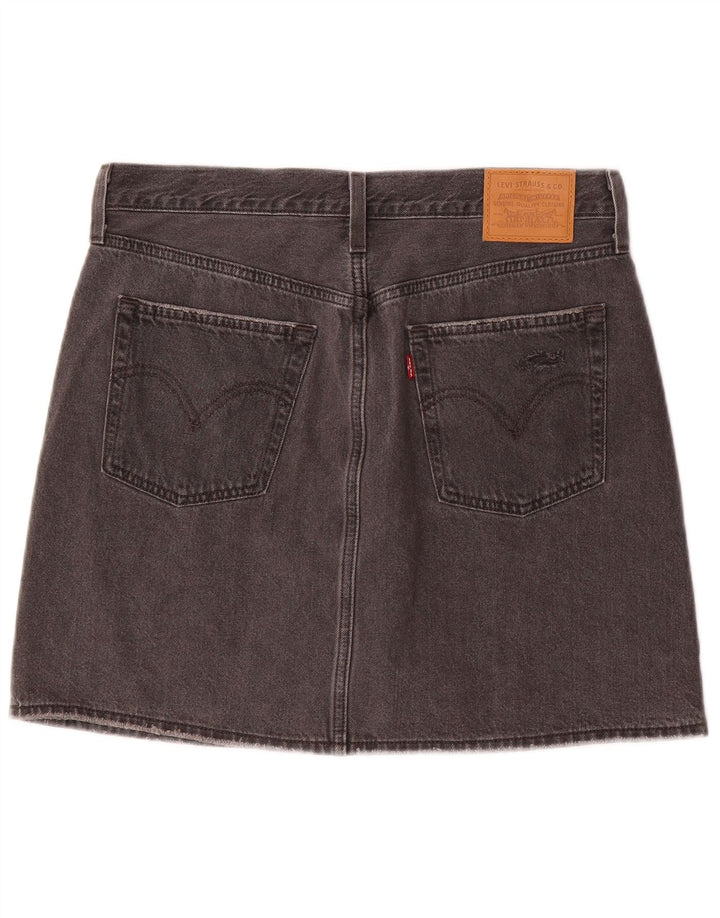 LEVI'S Dame Mini Denim Nederdel W30 Medium Brun Bomuld