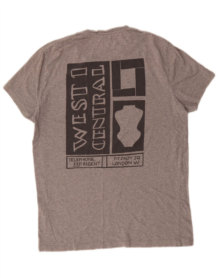 Jack Wills Herre grafisk T-shirt top lille grå flækket bomuld