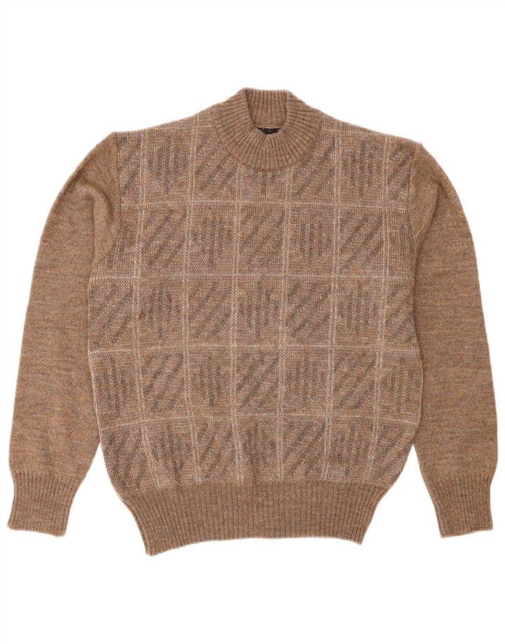 Rinaldi Herre Geometrisk Jumper Sweater Medium Brun Geometrisk Klassisk
