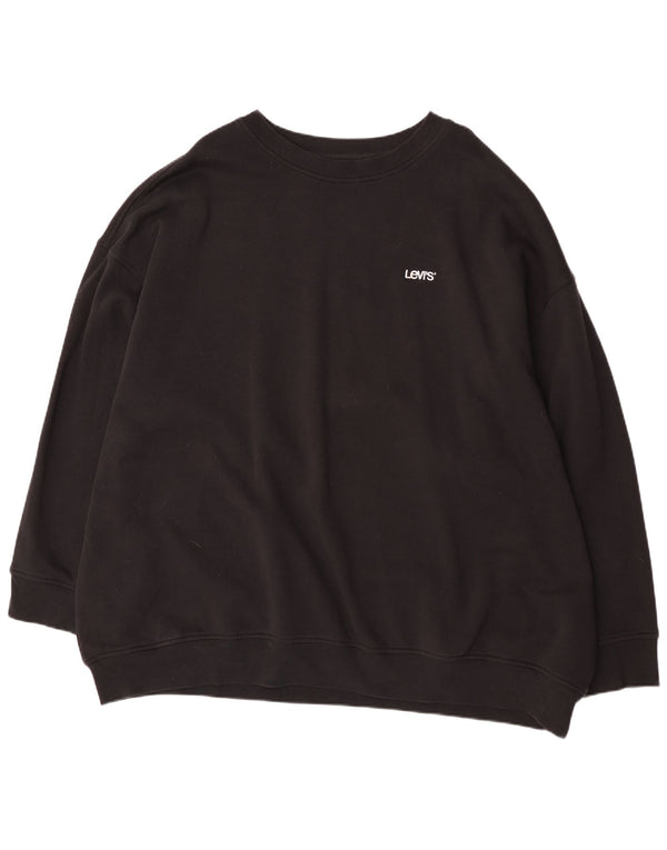 Levi's Herre Relaxed Fit Sweatshirt Jumper 5XL Sort Bomuld