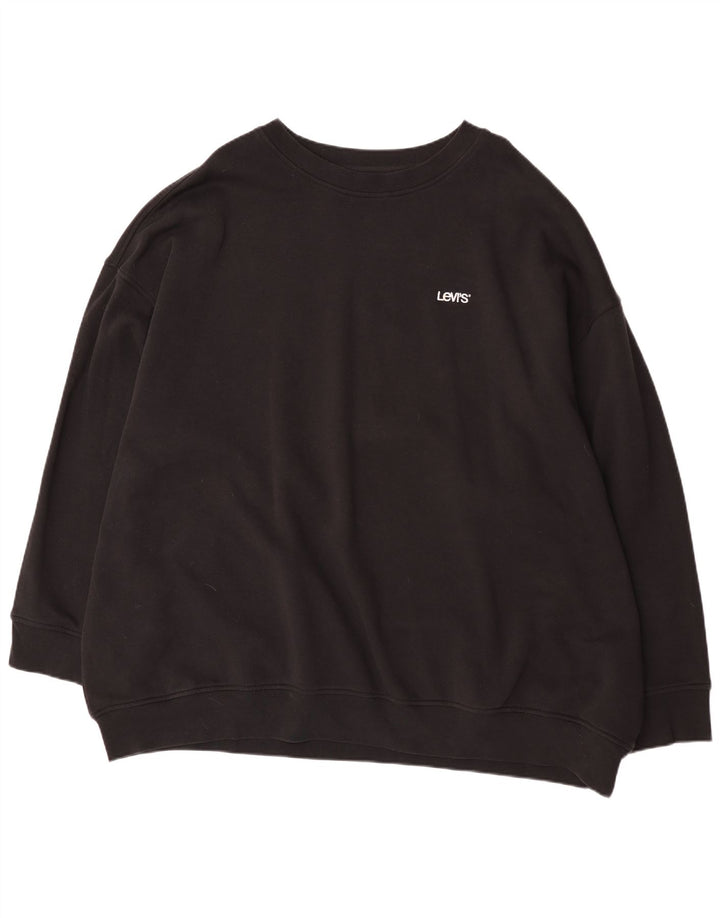 Levi's Herre Relaxed Fit Sweatshirt Jumper 5XL Sort Bomuld