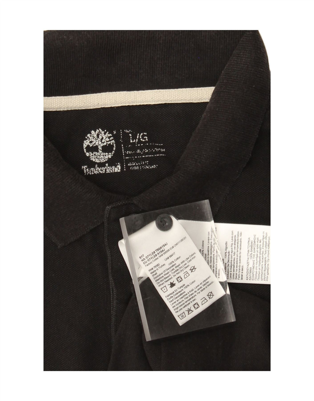 Timberland herre poloshirt stor sort bomuld