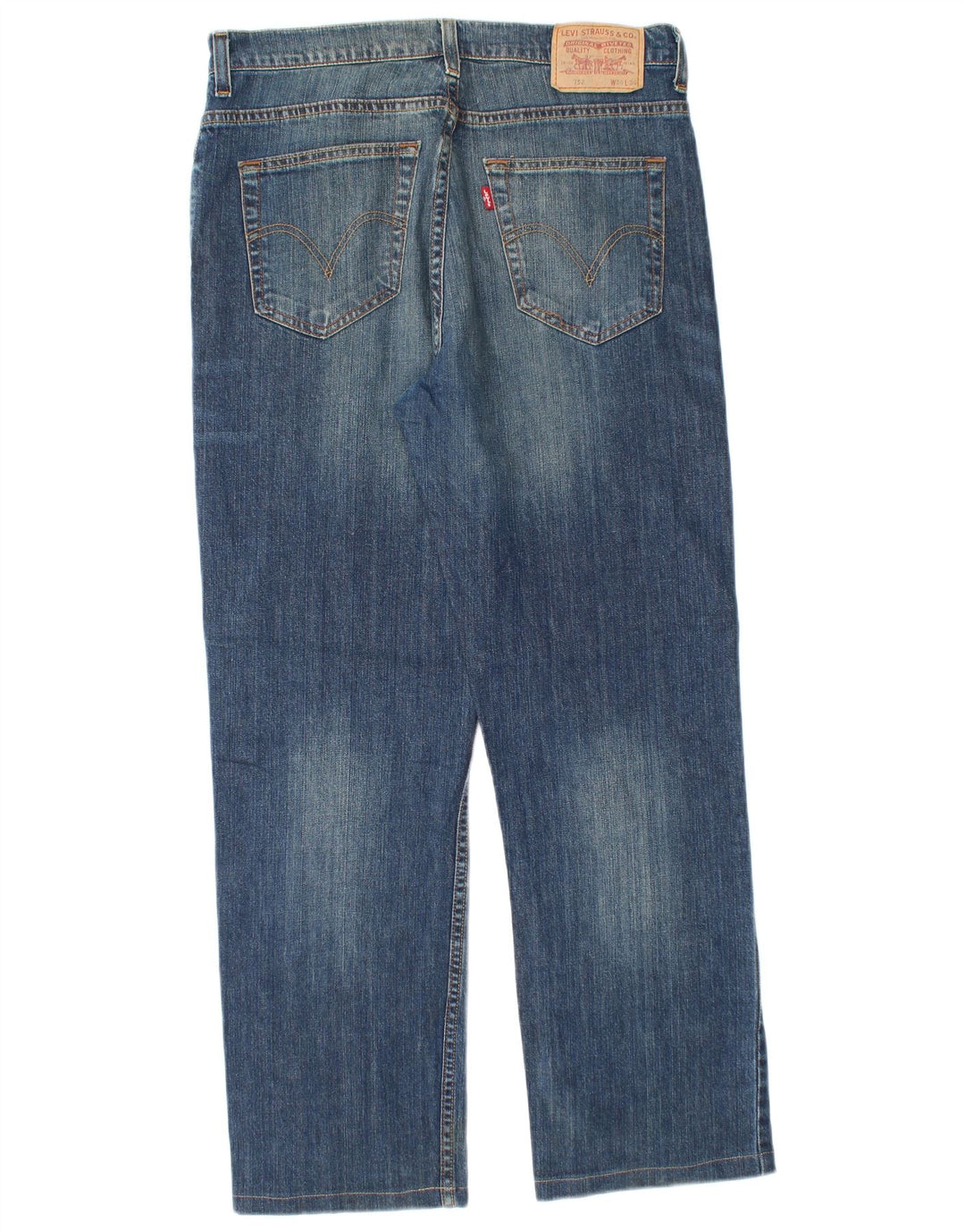 Levi's Herre 752 lige jeans W34 L29 blå bomuld