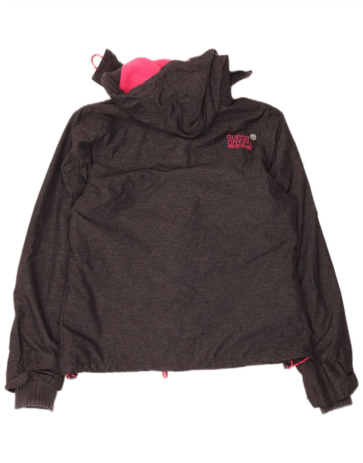 Superdry vindjakke til kvinder med hætte vindjakke UK 16 Large Grå