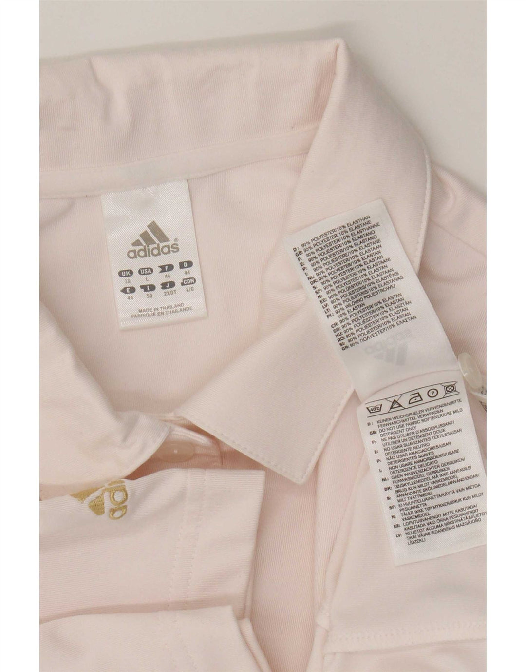 Adidas Dame Polo Shirt UK 18 XL Pink Polyester