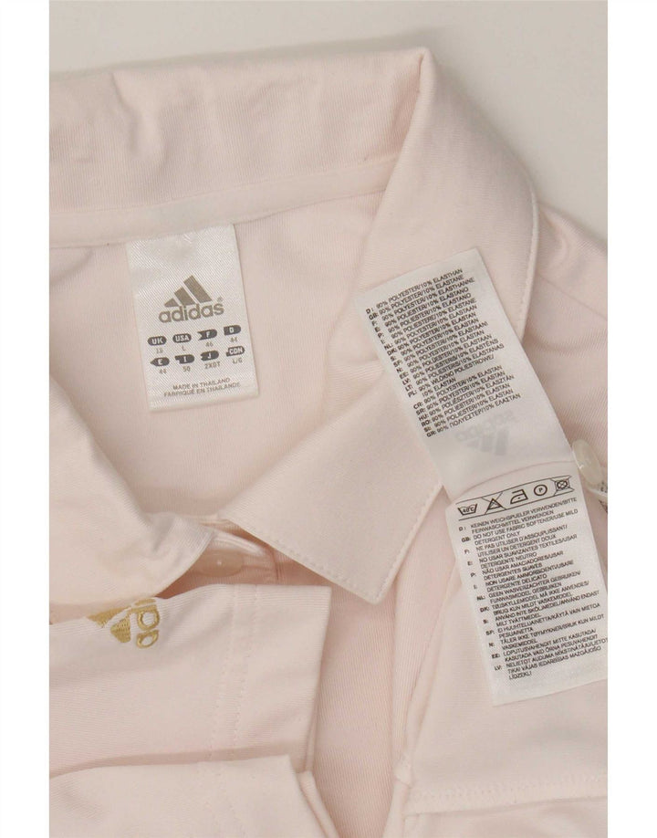 Adidas Dame Polo Shirt UK 18 XL Pink Polyester