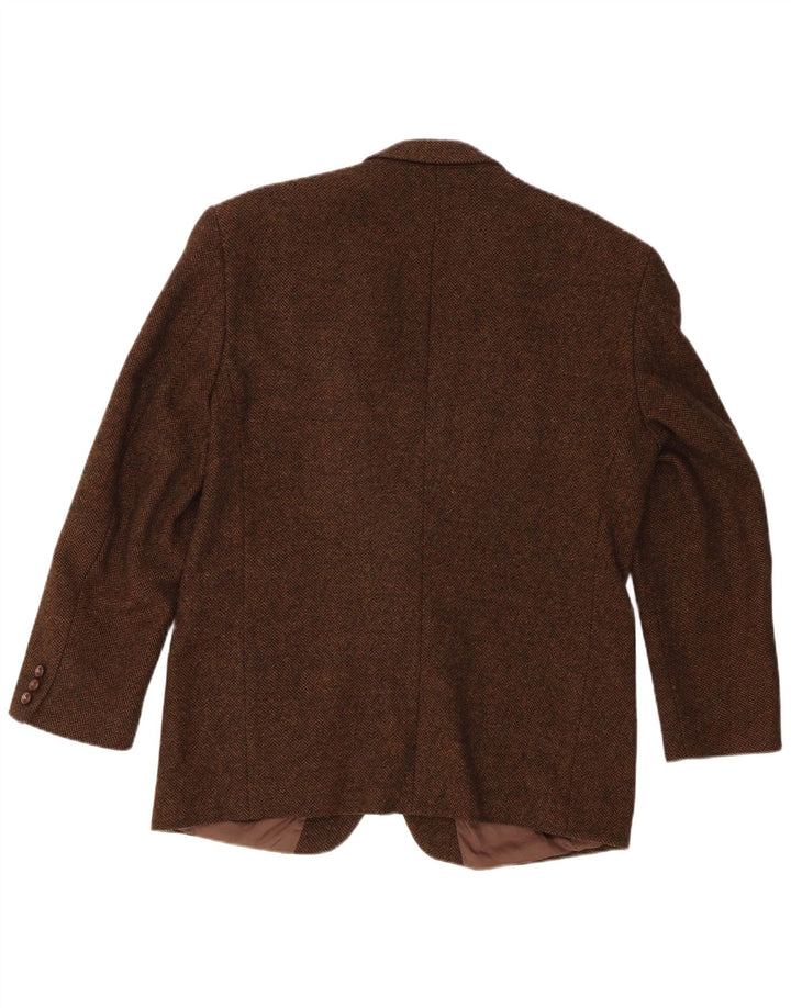 Yves Gerard Herre 2 Button Blazer Jacket IT 52 XL Brun Sildeben Ny Uld